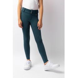 Pantalon d'équitation thermique full grip Horze Rhea enfant poches arrière Vert d'eau foncé Pantalon d'équitation thermique full grip Horze Rhea enfant poches arrière Vert d'eau foncé