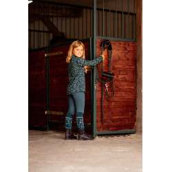 Pantalon d'équitation thermique full grip Horze Rhea enfant poches arrière Vert d'eau foncé Pantalon d'équitation thermique full grip Horze Rhea enfant poches arrière Vert d'eau foncé