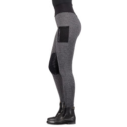 Legging d'équitation Imperial Riding Diamond Bubble Kneegrip Noir