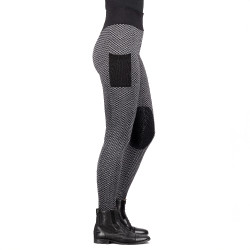 Legging d'équitation Imperial Riding Diamond Bubble Kneegrip Noir