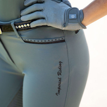 Pantalon d'équitation Imperial Riding El Capone high waist FullGrip Sage sombre Bleu