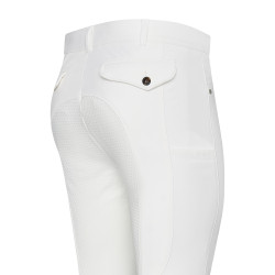 Pantalon d'équitation Euro-Star Camillo FullGrip homme Blanc