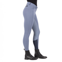 Pantalon d'équitation Euro-Star Arista Fashion Diamond FullGrip Pierre à silex Bleu