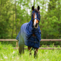 Vliegendeken met afneembare hals Imperial Riding Reese Marineblauw