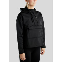 Anorak Montar kwart zip met zak en capuchon dames Zwart