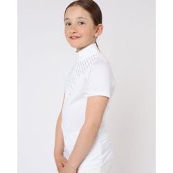 Polo de concours Montar Bling Junior Blanc Polo de concours Montar Bling Junior Blanc