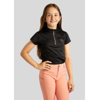 Polo Montar Everly kind korte mouwen rose gold Zwart