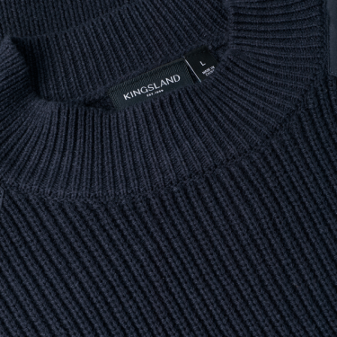 Gebreide heren trui Kingsland KLVas Marine Marineblauw