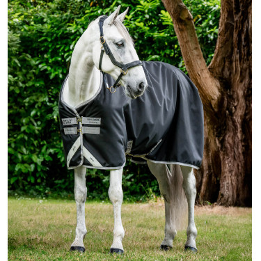 Couverture Horseware Amigo Bravo 12 50g Turnout Noir / gris titanium / argent