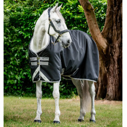 Horseware Amigo Bravo 12 50g Turnout deken Zwart / titaniumgrijs / zilver