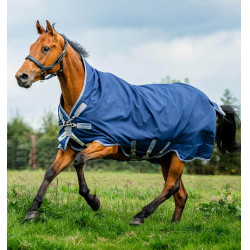 Horseware Rhino Wug 100g deken Marine / titaniumgrijs / klassiek blauw