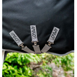 Couverture Horseware Amgio 1200D Plus Turnout Bundle 50g 100g et 200g Noir / gris titane / argent