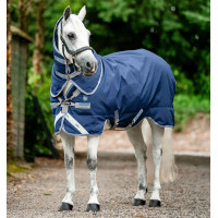 Buitendeken Horseware Rhino® Plus Pony 250g Noir / gris titane / bleu classique