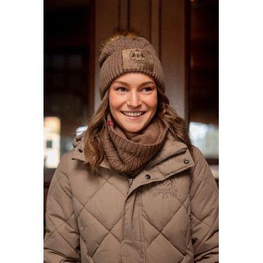 Gebreide halswarmer B Vertigo Faye Bruin modder Beige Gebreide halswarmer B Vertigo Faye Bruin modder Beige