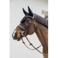 Bridon Dy'on D collectie gecombineerde neusriem gevlochten met Pull Back Bruin