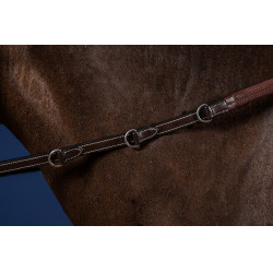 Rênes Howlett Dy'on 3 "D"Caoutchouc 1/2'' avec 7 arrêtoirs Marron