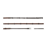 Rênes Howlett Dy'on 3 "D"Caoutchouc 1/2'' avec 7 arrêtoirs Marron Rênes Howlett Dy'on 3 "D"Caoutchouc 1/2'' avec 7 arrêtoirs Marron