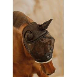 Masques anti-mouches Kentucky Skin Friendly avec oreilles Noir
