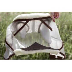 Vliegmaskers Kentucky Skin Friendly met oren Zilver Vliegmaskers Kentucky Skin Friendly met oren Zilver