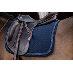 Tapis de selle Kentucky Glitter Stone dressage Marine Bleu marine