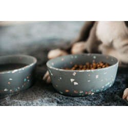Gamelle pour chien Bamboo Terrazzo Kentucky Gris