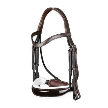 Bride Working by Dy'on Muserolle Large Vernie Doublure Blanche Marron