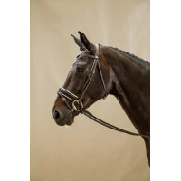 Bridon Working by Dy'on Muserolle Combinée Large Vernie Doublure Blanche Noir