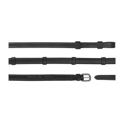 Teugels van Working by Dy'on Volledig Leer Met 7 Stops 5/8" Zwart