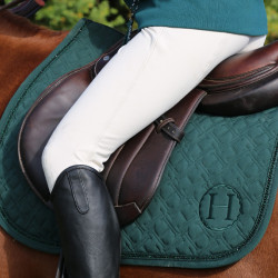 Tapis de Selle Harcour Saphir Jungle Blanc