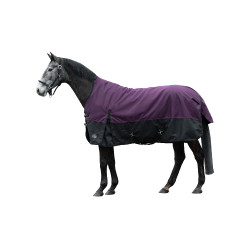 Couverture highneck HKM Glasgow 1200D 100g Prune / noir Violet