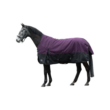 Couverture highneck HKM Glasgow 1200D 100g Prune / noir Violet