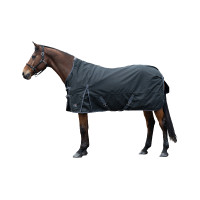 Couverture highneck HKM Glasgow 1200D 100g Bleu / noir Couverture highneck HKM Glasgow 1200D 100g Bleu / noir