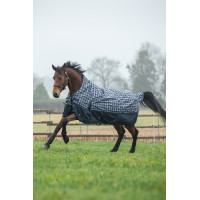 Highneck deken HKM Glasgow 1200D gladde voering Blauw / zwart Highneck deken HKM Glasgow 1200D gladde voering Blauw / zwart