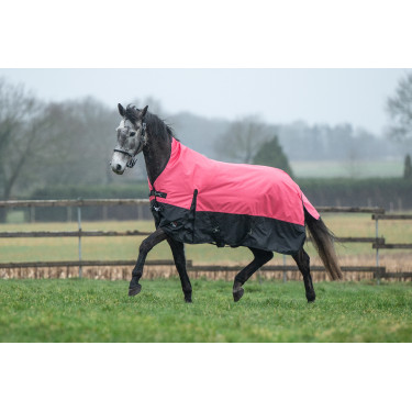 Highneck deken HKM Norwich 600D gladde voering Corail / noir Highneck deken HKM Norwich 600D gladde voering Corail / noir