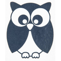 Strijkembleem uil HKM Marineblauw ps film Strijkembleem uil HKM Marineblauw ps film