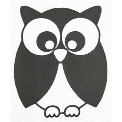 Strijkembleem uil HKM