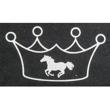 Motif thermocollant couronne et cheval HKM Argent flex moda glitter