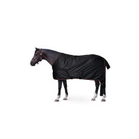 Waterdichte dubbel fleece deken Pony Pegasus Horze Zwart kaviaar Waterdichte dubbel fleece deken Pony Pegasus Horze Zwart kaviaar