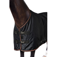 Waterdichte dubbel fleece deken Pony Pegasus Horze Zwart kaviaar Waterdichte dubbel fleece deken Pony Pegasus Horze Zwart kaviaar
