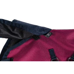Couverture d'extérieur Cuddle Pony HKM Bleu marine / rose vif Couverture d'extérieur Cuddle Pony HKM Bleu marine / rose vif