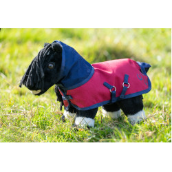Couverture d'extérieur Cuddle Pony HKM Bleu marine / rose vif Couverture d'extérieur Cuddle Pony HKM Bleu marine / rose vif