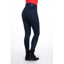 Pantalon femme Aruba Denim fond 1/1 en silicone HKM Bleu foncé Pantalon femme Aruba Denim fond 1/1 en silicone HKM Bleu foncé