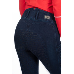 Pantalon femme Aruba Denim fond 1/1 en silicone HKM Bleu foncé Pantalon femme Aruba Denim fond 1/1 en silicone HKM Bleu foncé