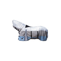 Sterke vliegenhoes met kraag HKM Blauw / wit / grijs Sterke vliegenhoes met kraag HKM Blauw / wit / grijs