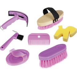Set de pansage HKM Light set de 6 pièces Rose Set de pansage HKM Light set de 6 pièces Rose