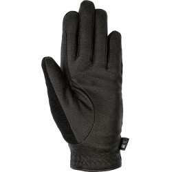 Gants d'hiver en cuir synthétique HKM Noir