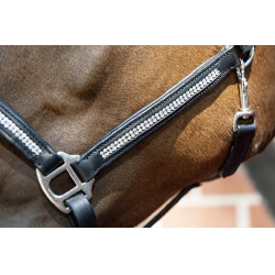 Licol en cuir Diamond HKM Noir Licol en cuir Diamond HKM Noir