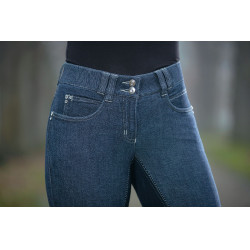 Pantalon Jodhpur Miss Blink fond intégral Alos HKM Bleu jeans / bleu foncé Pantalon Jodhpur Miss Blink fond intégral Alos HKM Bleu jeans / bleu foncé