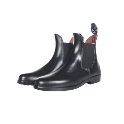 Rubber Jodhpur Soft laarzen met HKM inzetstuk Zwart Rubber Jodhpur Soft laarzen met HKM inzetstuk Zwart