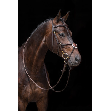 Bridon Mexican Style renforcé, mouton HKM Marron Bridon Mexican Style renforcé, mouton HKM Marron